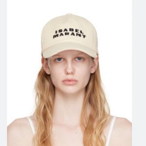 NWT ISABEL MARANT Malange Ivory Cotton Tedji Baseball Cap
